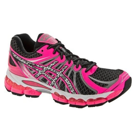 Mint Condition ASICS GEL Nimbus 15 Womens size 9 US Medium Hot Pink Black Silver - Picture 1 of 14